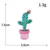 Gran Venta Bordado de Cactus con Lentejuelas Pegatinas de Tela Bordadas Sin Costuras Dibujos Animados Planta Verde Ropa Zapatos Parche para Agujeros Pegatinas