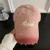 Gorra de Béisbol Lavada con Efecto Desgastado de Nuevo Estilo para Mujer, Primavera y Verano, Bordada Vintage para Circunferencia de Cabeza Grande, Deportiva Versátil, Gorra de Béisbol Degradada