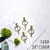 Acessórios para pulseira e colar de joias DIY 28*13mm círculo laço liga