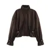 Venta al por mayor de ropa para mujer estilo europeo y americano transfronteriza, nueva colección de otoño, chaqueta de gamuza sintética de alta gama 4344651
