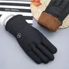 Luvas Quentes Pretas Atacado Luvas de Inverno Espessas Masculinas com Tecido de Memória de Fleece Luvas de Segurança à Prova de Vento e Resistentes ao Frio