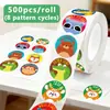 500 Piezas Pegatinas de Recompensa de Animales 2.5cm Pegatinas de Recompensa de Animales Capacitación Docente Pegatina de Incentivo para Animar Pintura