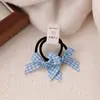 Diadema de Lazo a Cuadros Cuerda para el Cabello Infantil Adorno para el Cabello Accesorios para el Cabello de Princesa Anillo para el Cabello de Bebé Estilo Coreano Correa para el Cabello Linda