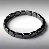 Pulseira de Obsidiana Venda Quente Transfronteiriça Contas Quadradas Elástica Moda Europeia e Americana Masculina Terapia Magnética Joias de Saúde Atacado