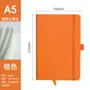Cuaderno A5 al por mayor en stock, Cuaderno estilo con correa de cuero sintético, Cuaderno de tapa dura de PU para exportación europea y americana con impresión de logotipo