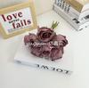 Rosa artificial de Milán de 7 cabezas, decoración para mesa de salón, tela de seda con tacto hidratante, accesorios para sesión de fotos.