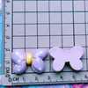 Color Brillante Puntos de Polka Corbata de Moño Pasador para el Cabello Cordón para el Cabello Taza de Agua Pasta Crema Adhesiva Hebilla de Zapato DIY Accesorios de Resina