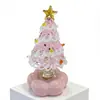 10.5cm Base Giratoria de Cerámica Jingdezhen Adorno de Árbol de Navidad Manualidades de Vidrio Cerámicas Navideñas