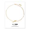 Latão Eletrodepositado com Ouro Real 18K, Moda Europeia e Americana Estilo Minimalista Pingente Colar de Pérola Natural com Design de Nó de Luxo Leve