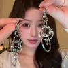 2026 Pendiente y Collar de Celebridad de Internet Dongdaemun Coreano Set Popular de Venta Caliente Accesorios de Puesto de Mercado Nocturno Boutique Pendientes Aretes