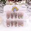 Venta Directa Personalizada de Fábrica Uñas Cortas, Medias y Largas para Manicura, Uñas Portátiles de Fototerapia Hechas a Mano, Pegatinas para Uñas, Estilo de Lujo Accesible 24 Piezas