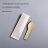 Faca e Garfo Colher Descartáveis Talheres de Madeira Faca de Bolo de Papel Kraft Garfo para Salada de Frutas para Viagem Colher de Sobremesa para Sorvete