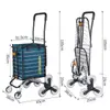Carrito de Compras para Comestibles, Carrito Silencioso y Ligero para Comestibles, Carrito de Arrastre para Comestibles, Herramienta Mágica para Comestibles