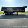 Exportación transfronteriza semirremolque basculante trasero en forma de U de 3 ejes, vehículo de transporte de arena y grava, remolque de transferencia de residuos de construcción