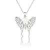 Collar de Mujer de Diseño Atmosférico de Gama Alta Transfronterizo Collar con Colgante de Mariposa Cadena para Clavícula Popular de Moda de Nicho Lujo Ligero
