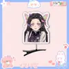 Cazador de Demonios Nezuko Kamado Tanjiro Pasador de Primavera 3D Accesorio para el Cabello Tocado Mercancía de Celebridad Materiales Personalizados