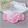 FD11 Faixa de cabelo estilo coreano para bebê Acessórios para cabelo Vermelho Rosa Branco Bege Roxo Chiffon Flor Faixa de cabelo Stingy Band Headwear