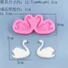 Molde de Silicona de Cisne Simulado Molde para Hornear Pasteles Chocolate Fondant Molde DIY Yeso Aromaterapia Pegamento Adorno Molde