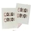 Um par de pontas de unha Gu [Jasmim Branco Dourado] cor marrom escuro Maillard e dourado estilo gatinho com delicados detalhes em rosa e dourado, feito à mão
