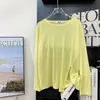 Venta de liquidación (no hay devoluciones ni cambios): Ligero, transpirable, cuello redondo, abierto al frente, pareo, moderno y versátil, camiseta asimétrica de manga larga