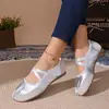 Zapatos Planos de Mujer Talla Grande Estilo Nuevo Escotados Zapatos Perezosos Primavera y Otoño Mary Janes Planos Mocasines Casuales Mujer