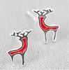 Brincos Criativos Stall Glaze 925 Agulha de Prata Femininos Estilo Coreano Fofos Simples Pequenos Brincos Brincos de Uma Semana Coleção Feminina 11