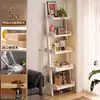 Estantería trapezoidal de madera maciza, estante de exhibición de almacenamiento para ventanal, estante de almacenamiento de pie, estantería integrada de pared, armario de almacenamiento, armario de esquina