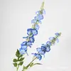 Flores artificiais de delphinium e jacinto em 2 peças, flores de seda para decoração de casamento, hotel e sala de estar, flores artificiais violetas
