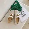 Meias-sapatos Fechadas Estilo Coreano com Fundo Plano para Mulheres, Adequados para Uso Externo, Novo Modelo Primavera/Verão 2026, Malha Respirável, Sandálias Confortáveis com Solado Macio