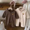Mameluco con Cierre para Bebé Estilo Otoño e Invierno Ropa Infantil Mameluco de Felpa de Manga Larga para Bebé Lindo Dibujo Animado Mameluco Suave