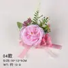 Novo produto transfronteiriço: lapelas artificiais, corsages, flores de pulso, acessórios para noivos, damas de honra e decorações de palco