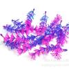 Par de 9cm de Plantas Aquáticas Artificiais Bicolores Vermelhas e Grama Roxa para Decoração de Micro-Paisagismo, Modelos de Flores e Plantas, Enfeites de Plantas Aquáticas para Aquário