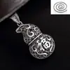 Pingente de Cabaça Prata de Lei 999 Masculino e Feminino Casal Recortado Moda Retrô Pingente de Colar Corrente de Suéter Joias Decoração de Carro