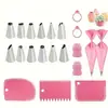 Amazon Juego de 21 Boquillas para Decorar Bolsa para Decorar Raspador de Crema Convertidor Herramientas de Decoración para Hornear Pasteles