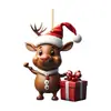 Decoraciones Navideñas Colgante de Alce Figura de Dibujos Animados Acrílica Adorno de Regalo para Festival Nuevo Estilo Colgante Transfronterizo En Stock