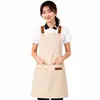 Delantal Impermeable Engrosado con Impresión Personalizada, Delantales de Trabajo para Compras Corporativas, Uniformes de Trabajo para Restaurantes y Tiendas de Té de Leche