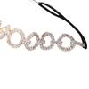 Europeu e Americano romance corda elástica cocar personalidade moda círculo headband brilhante strass acessórios para o cabelo cocar 06