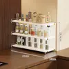 Prateleira de Mesa para Cozinha, Prateleira de Armazenamento para Condimentos Doméstica, Compartimento Multicamadas para Temperos, Molho de Soja, Vinagre, Sal, Suporte para Frascos de Condimentos