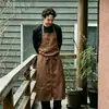 Correa transfronteriza algodón chef repostería arte de uñas flor delantal barista ropa de trabajo unisex cintura