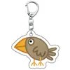 Lindo Merchandising de Animación de Peppa Pig Llavero Acrílico Animal Loro Pato Pollito Colgante para Mochila Regalo