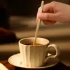 Revolvedores Desechables para Café, Palitos Mezcladores para Fórmula de Bebé, Palitos Mezcladores de Madera con Mango Largo para Bebidas Calientes, Palitos Mezcladores para Miel Empacados Individualmente