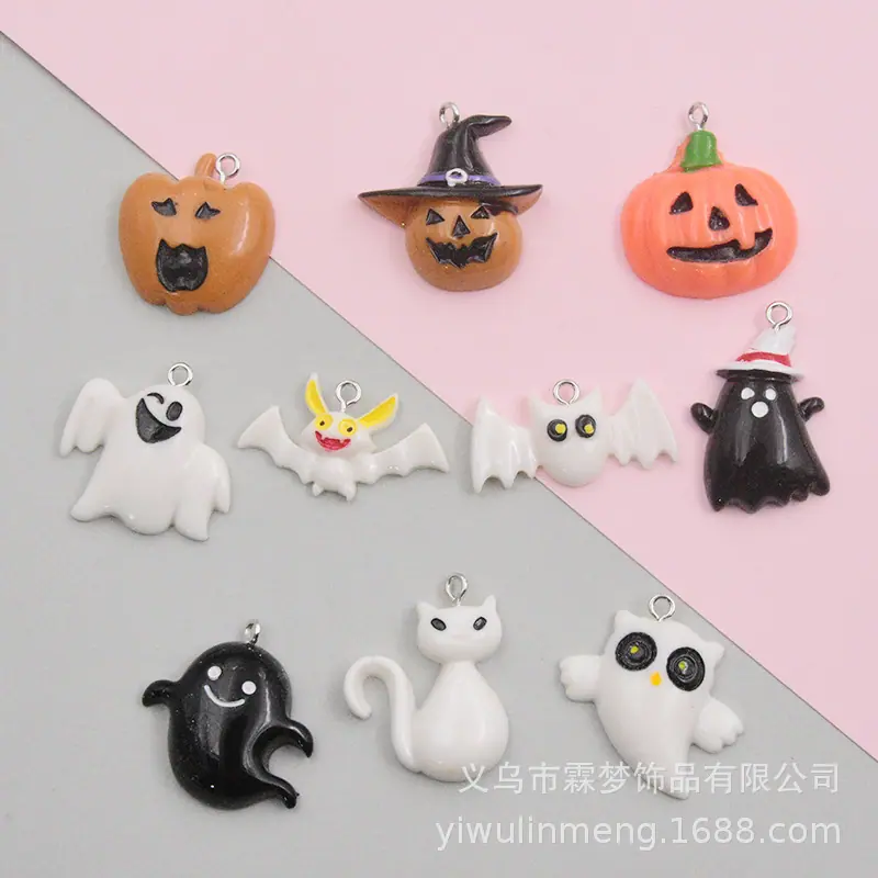 万圣节系列南瓜鬼猫蝙蝠耳饰吊坠1