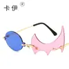 Nuevas Gafas de Sol Personalizadas Gafas de Sol Alienígenas Geniales de Celebridades de Internet Europeas y Americanas Gafas de Sol Poligonales de Llama Transfronterizas