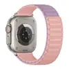 Adequado para pulseiras de Apple Watch: Apple Watch 1-12/Ultra 1-3/SE 3, apresentando um laço de três contas e pulseira magnética de silicone
