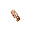 Anillo Abierto Elegante y Sofisticado con Patrón Tallado Tótems para Hombres, Venta Caliente Transfronteriza Anillo de Moda Retro Magnético de Cobre Rojo