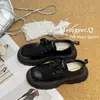 Venta de liquidación: Zapatos de Cuero Estilo Británico Martin para Mujer, Retro Versátil de Cordones Universitarios con Plataforma de Tacón Grueso, Tacón de Gato