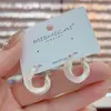 Pendientes de Aro Únicos Versátiles con Goteo de Aceite Diseño Coreano Pendientes Elegantes de Influencer de Moda Pendientes Minimalistas para el Día a Día