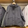Chaqueta cortavientos de primavera con cuello alto, chaqueta informal con capucha para hombre y mujer 13419