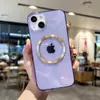 Adecuado para teléfono móvil iPhone 14 Pro Max gram 13 patrón de CD colorido magnético agujero grande TPU funda protectora para teléfono móvil