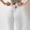 Calça de Yoga Transfronteiriça Feminina Cintura Alta Alça Pregueada Quadril Calça Fitness Pêssego Calça Esportiva Calça Justa